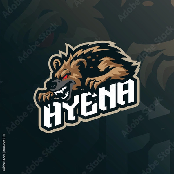 Obraz Hyena mascot logo design vector. Angry hyena illustration.