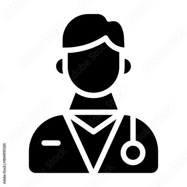 Obraz Doctor Vector Glyph Icon Design