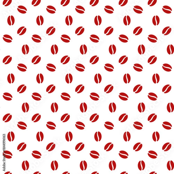 Obraz Coffee beans seamless pattern Vector illustration. coffee background for textile