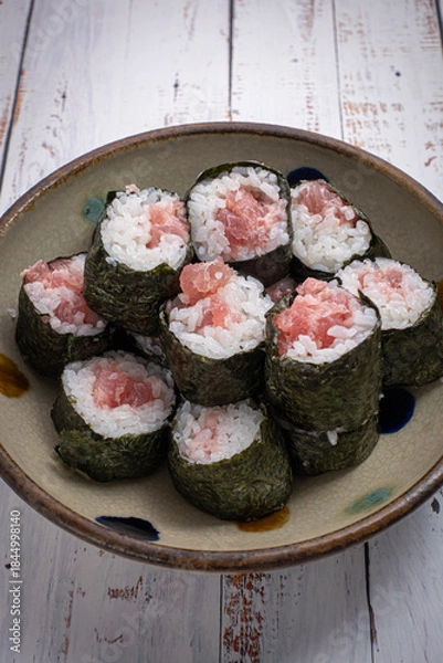 Fototapeta ネギトロ　手作り　日本のお寿司