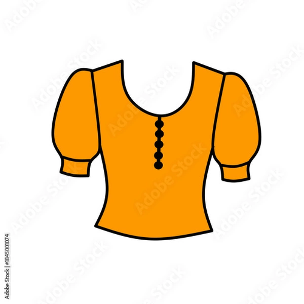 Obraz Yellow blouse with puff sleeves