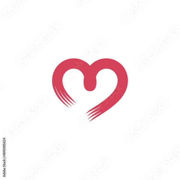 Obraz Heart Love Logo Design Vector