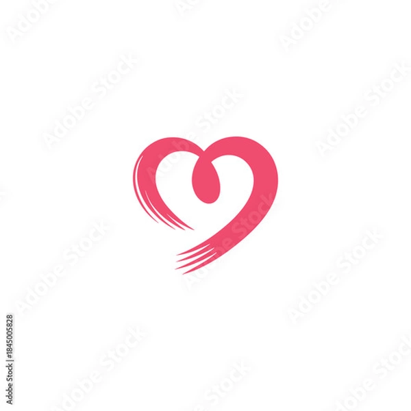 Obraz Heart Love Logo Design Vector