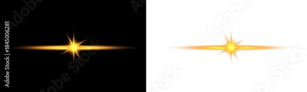 Obraz Star, light, sun, flare, shine PNG.PNG Overlay with transparent golden glow and sparkle burst, sparkle shining magic starlight brilliant beam lens burst dust abstract