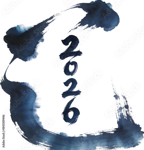 Obraz 2026_동양풍_서예_숫자_캘리그라피