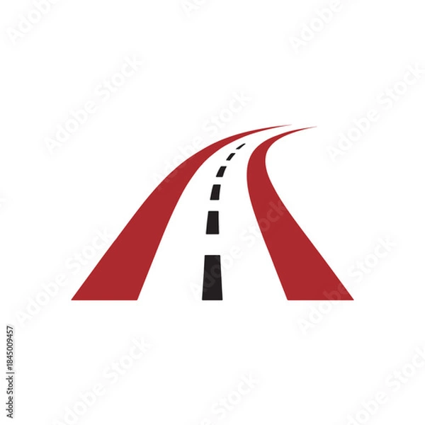 Obraz Modern Road Logo Design Vector