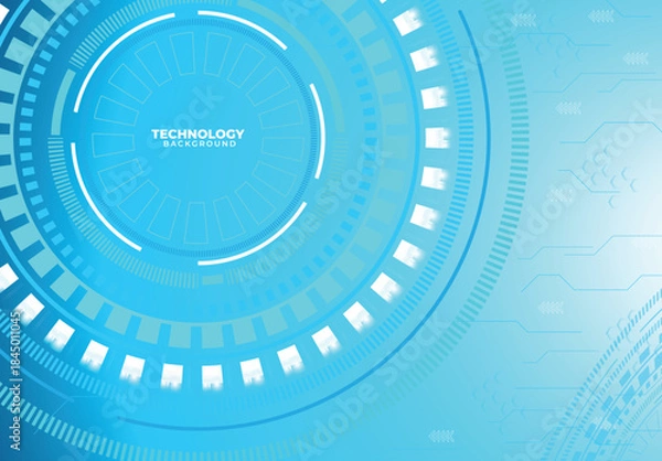 Obraz Modern technology background, abstract technology background, digital technology background design, blue background 