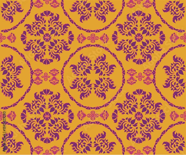 Fototapeta seamless floral pattern