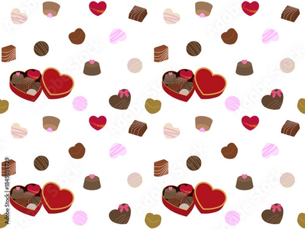 Obraz チョコレートのシームレスパターン〈レースの背景〉　B-1'