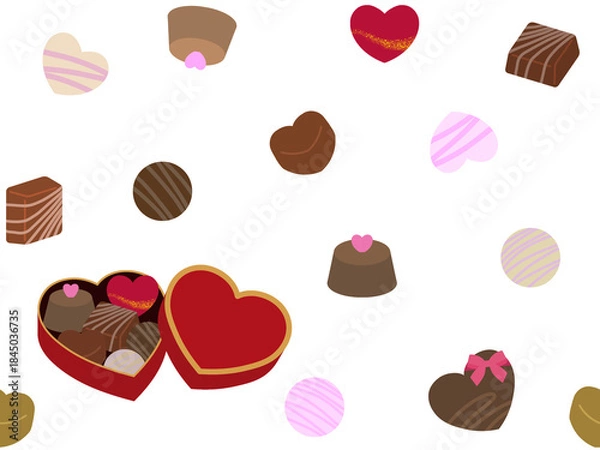 Obraz チョコレートのシームレスパターン〈レースの背景〉　B-1