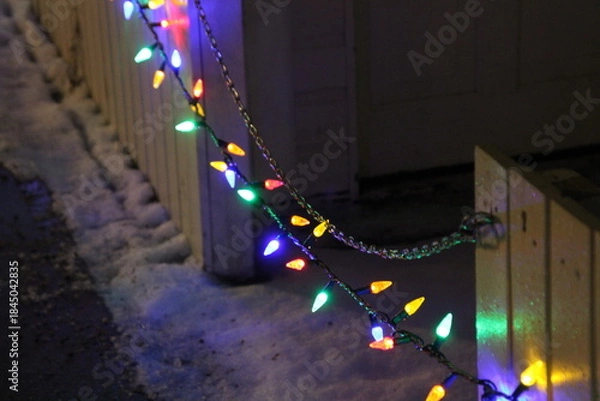 Obraz Christmas Lights At Night