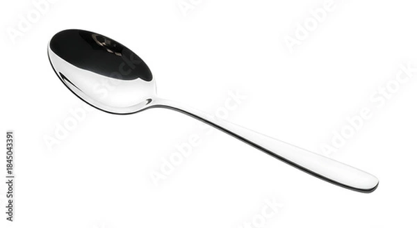 Obraz Polished stainless steel dessert spoon