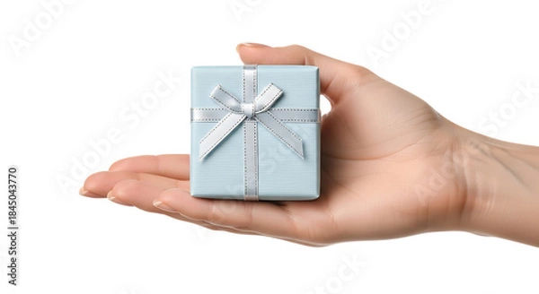 Obraz Hand holding small gift box