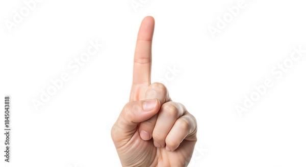 Obraz Hand gesturing with index finger