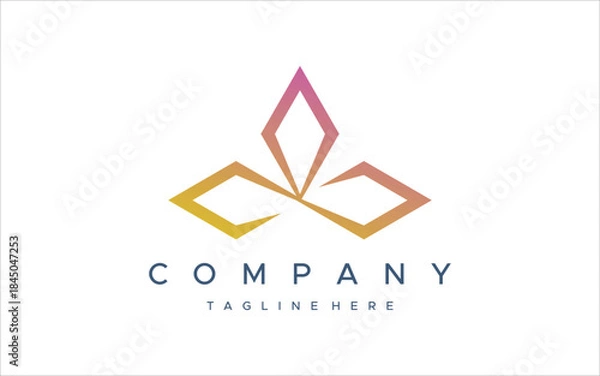 Obraz simple and geometric beauty logo design template elements