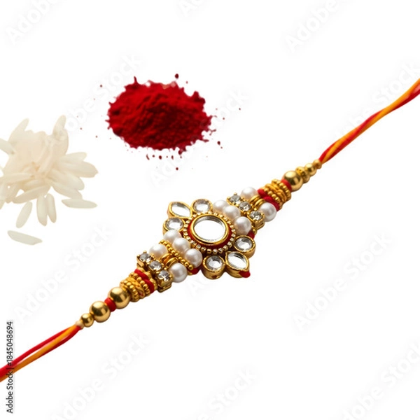 Obraz necklace with red beads