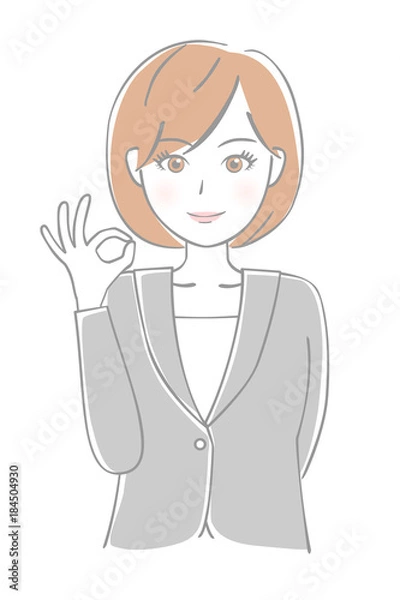 Fototapeta スーツ　女性　オッケー