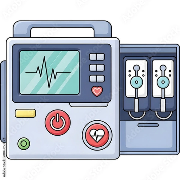 Fototapeta hospital vector defibrillator (AED)
