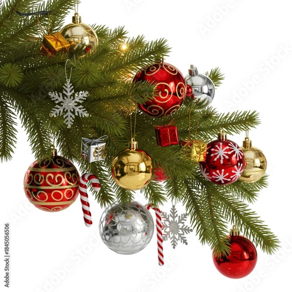 Obraz christmas tree with balls