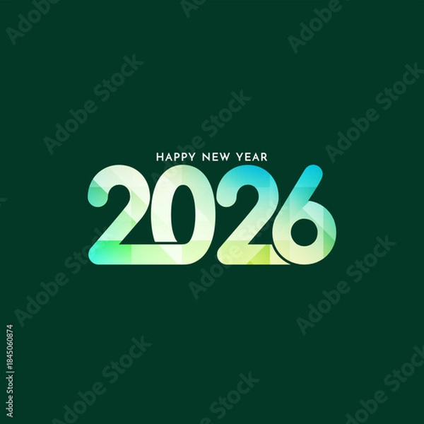 Obraz Happy new year 2026 colorful modern text design background