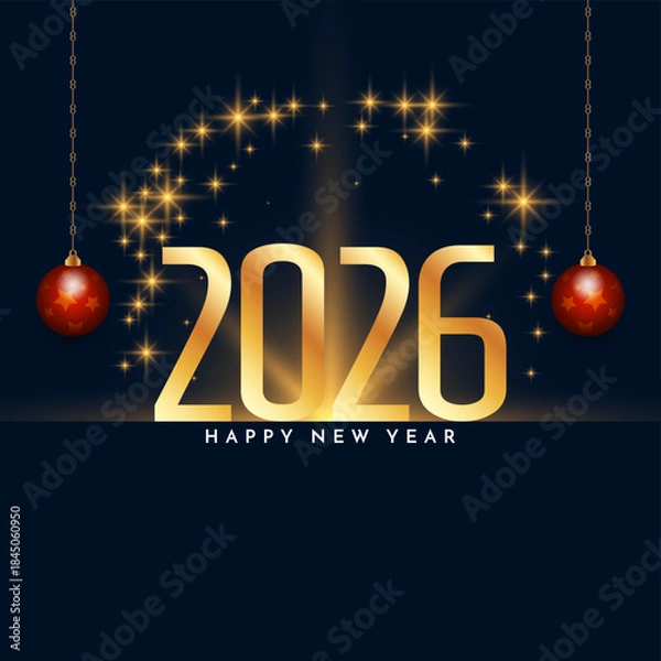 Obraz Modern Happy new year 2026 card