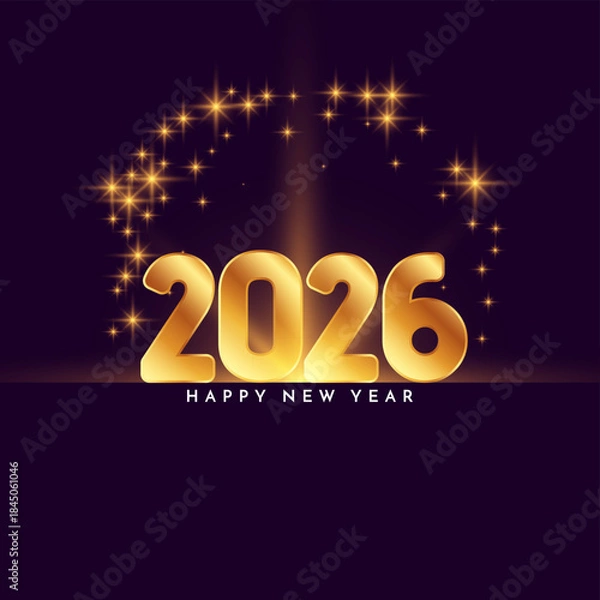 Obraz Happy new year 2026 greeting card background