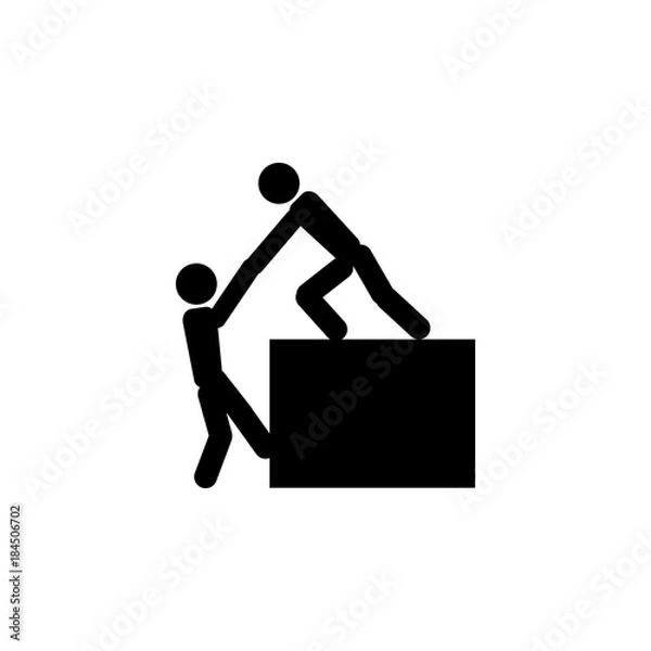Fototapeta Business help icon. Strategy managment Icon. Premium quality graphic design. Signs, symbols collection, simple icon for websites, web design, mobile app