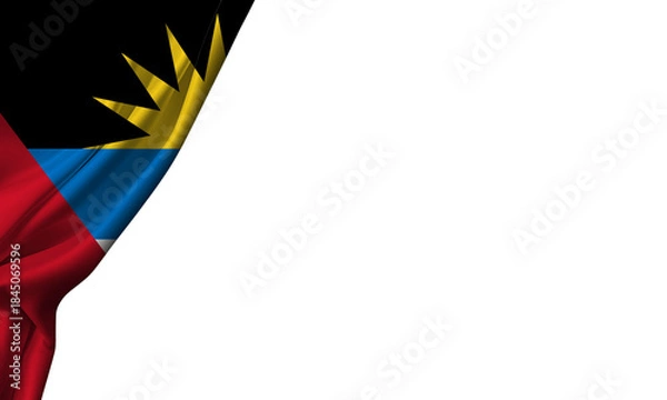 Obraz Antigua and Barbuda flag wrapped folded 