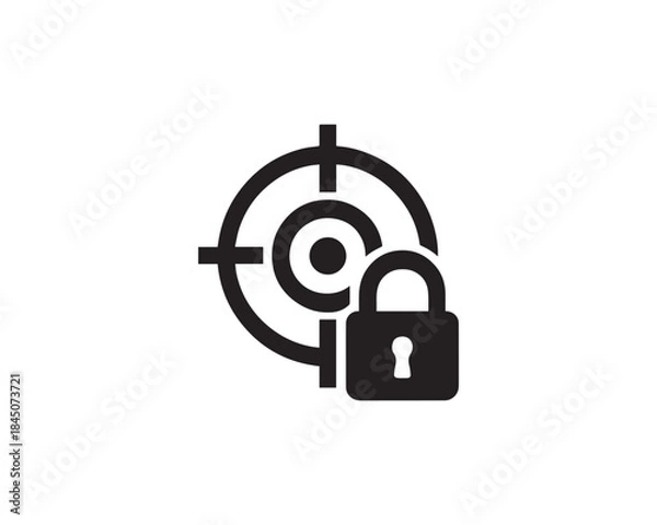 Fototapeta Focus Mode icon silhouette vector design illustration