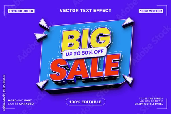 Obraz Big Sale Editable Vector Text Effect