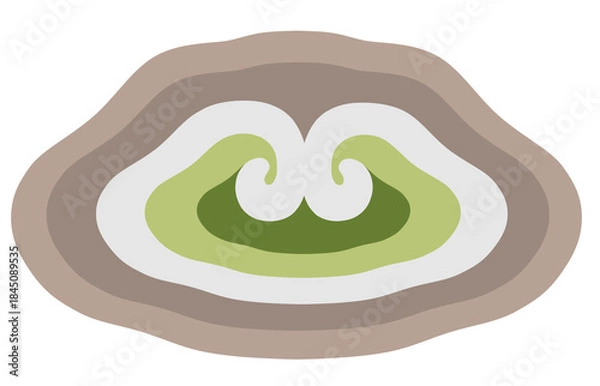 Obraz Abstract Organic Cloud Shape with Layered Soft Colors