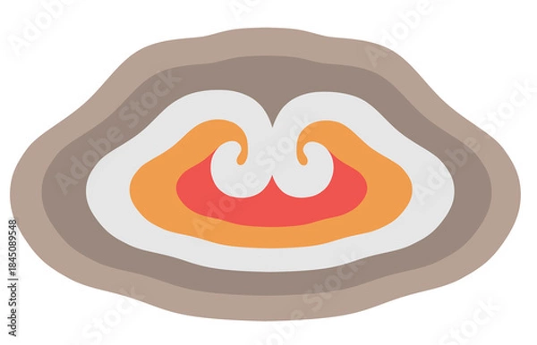 Obraz Abstract Organic Cloud Shape with Layered Soft Colors