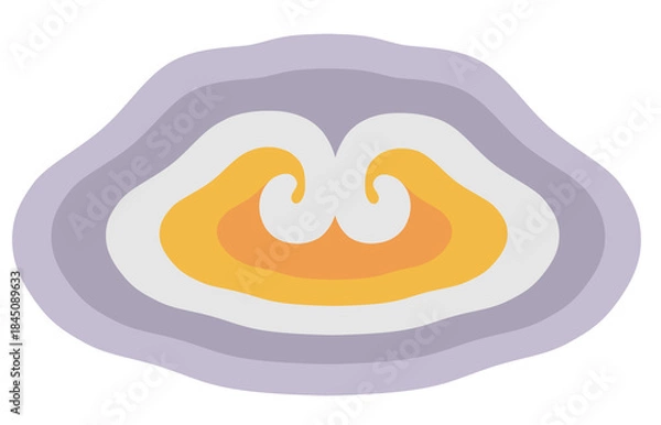 Obraz Abstract Organic Cloud Shape with Layered Soft Colors