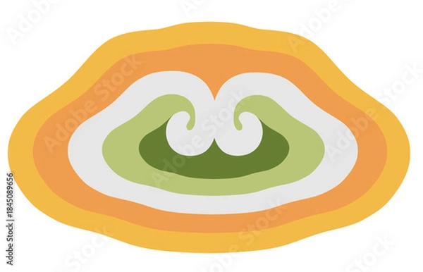 Obraz Abstract Organic Cloud Shape with Layered Soft Colors