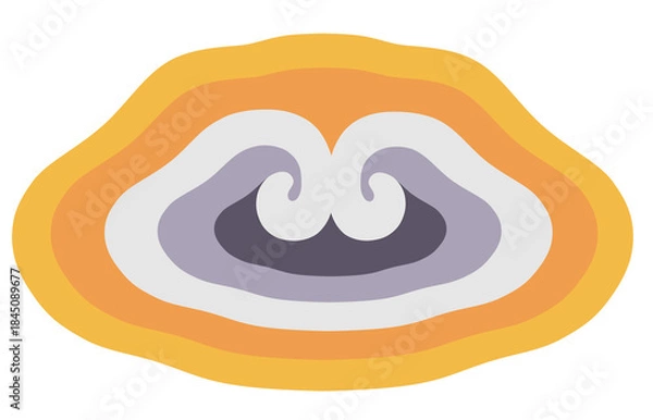 Obraz Abstract Organic Cloud Shape with Layered Soft Colors