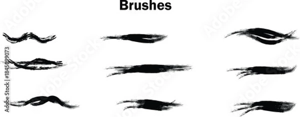 Obraz different art brush vector 