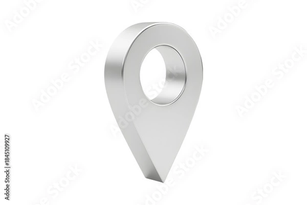 Obraz Pointer icon representing location, isolated on a white background