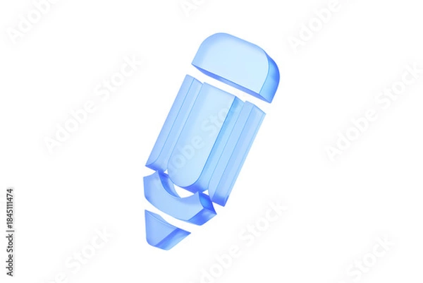 Fototapeta Pencil icon symbol, perfect for writing, isolated on a white background