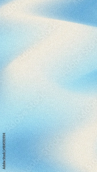 Fototapeta Vertical blurry background with gradient snow blue white colors. Winter background with grain and noise texture, design for banner or social media.