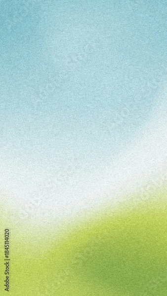 Fototapeta Vertical gradient grainy background with morning blue green colors. Blurry and noise texture background design for banner or social media.