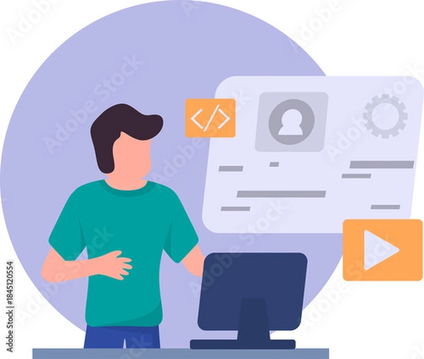 Fototapeta Website Development Illustration