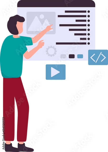 Fototapeta Website Development Illustration