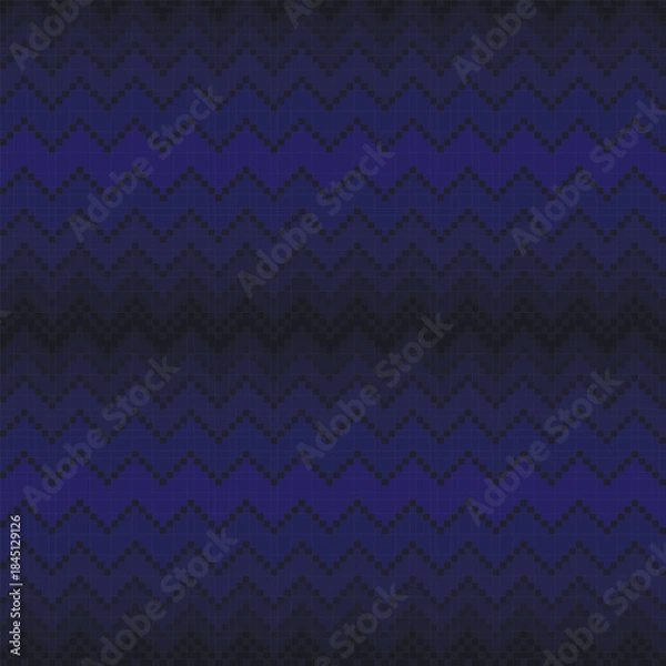 Obraz Blue Chevron Fair Isle Seamless Pattern Design