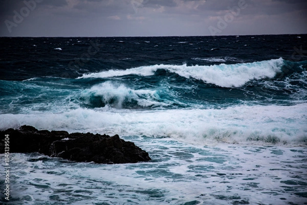 Obraz 奄美大島の冬の海。