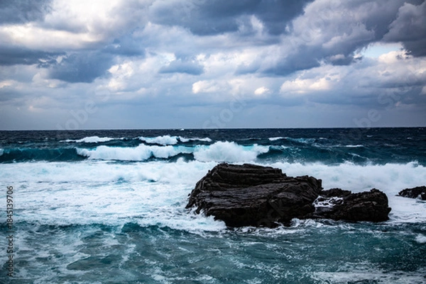 Obraz 奄美大島の冬の海。