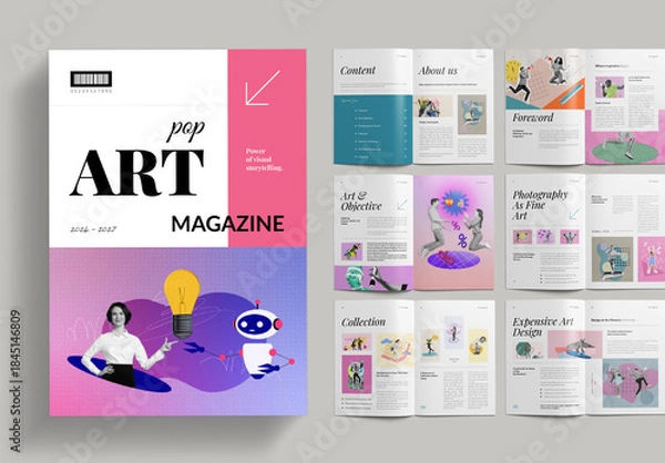 Obraz Pop Art Magazine Layout