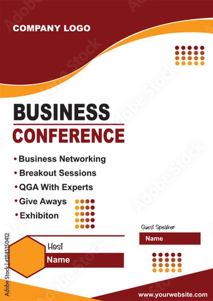 Obraz  minimal business flyer design