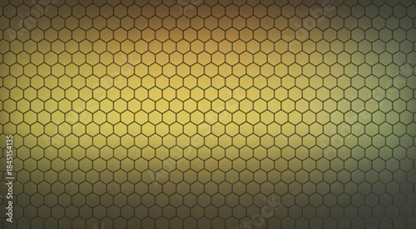 Obraz Abstract geometric hexagonal pattern with golden hue
