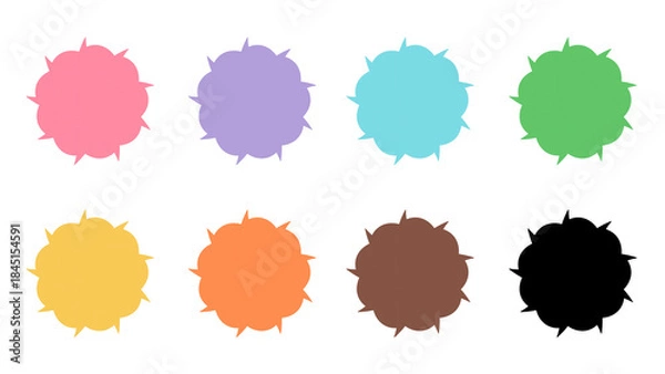 Fototapeta シンプルなトゲトゲしたアイコン　セット