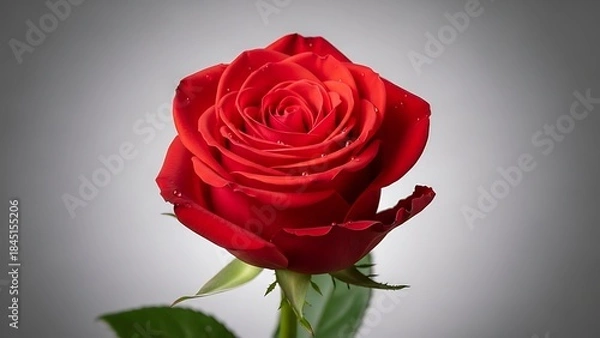Obraz Single red rose bloom